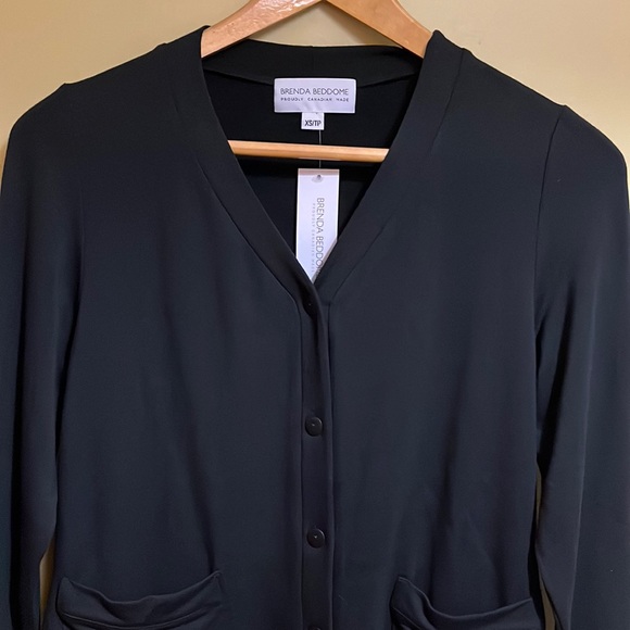 NWT BRENDA BEDDOME Short Cardigan Top - Black - XS - Picture 4 of 13